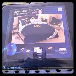 Applique Full Size Georgia Tech Bedding Set